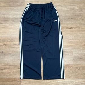 Navy Blue Adidas Baggy Sweatpants Wide Leg